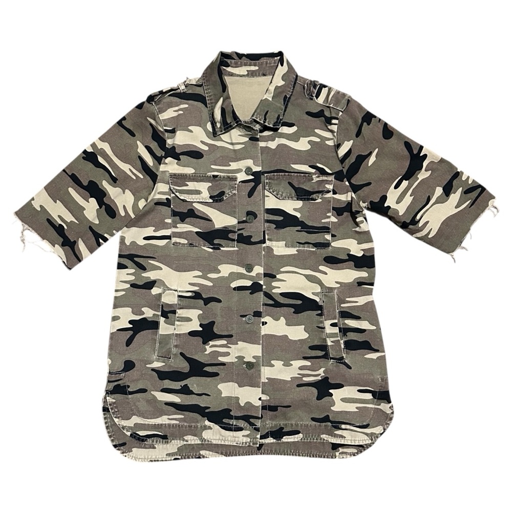 Camo button down shirt